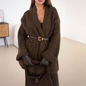 Spring 2026 | Knitted Wool Cardigan + Long Camisole Dress Two-Piece Set